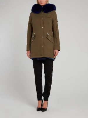 Olive Fur Hooded Parka