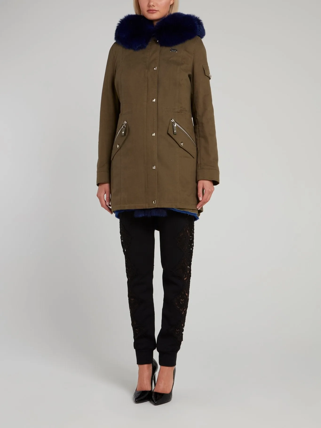 Olive Fur Hooded Parka