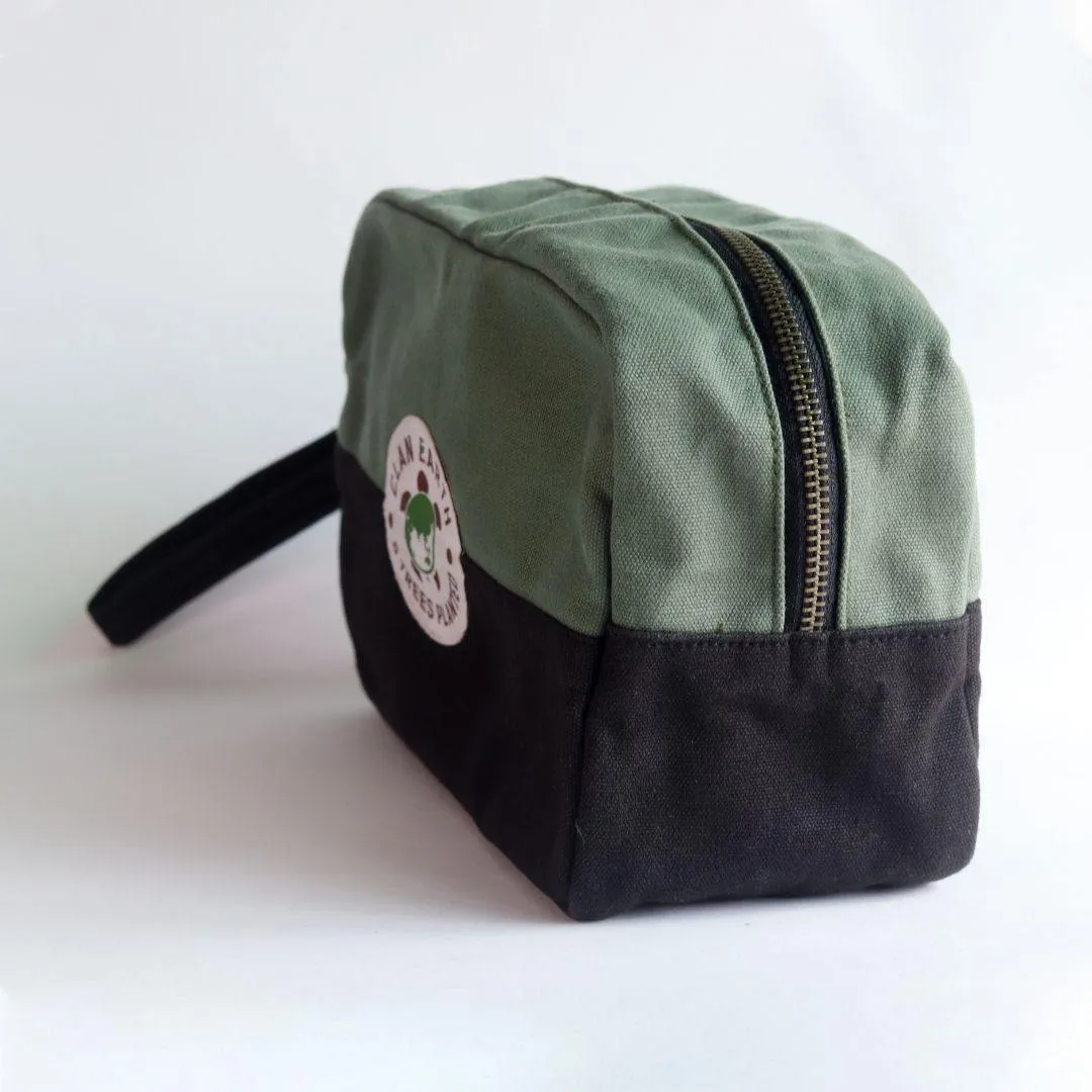 Oryx Canvas Dopp Kit - - Charcoal Black - Toiletry / Travel / Artist Kit Bag