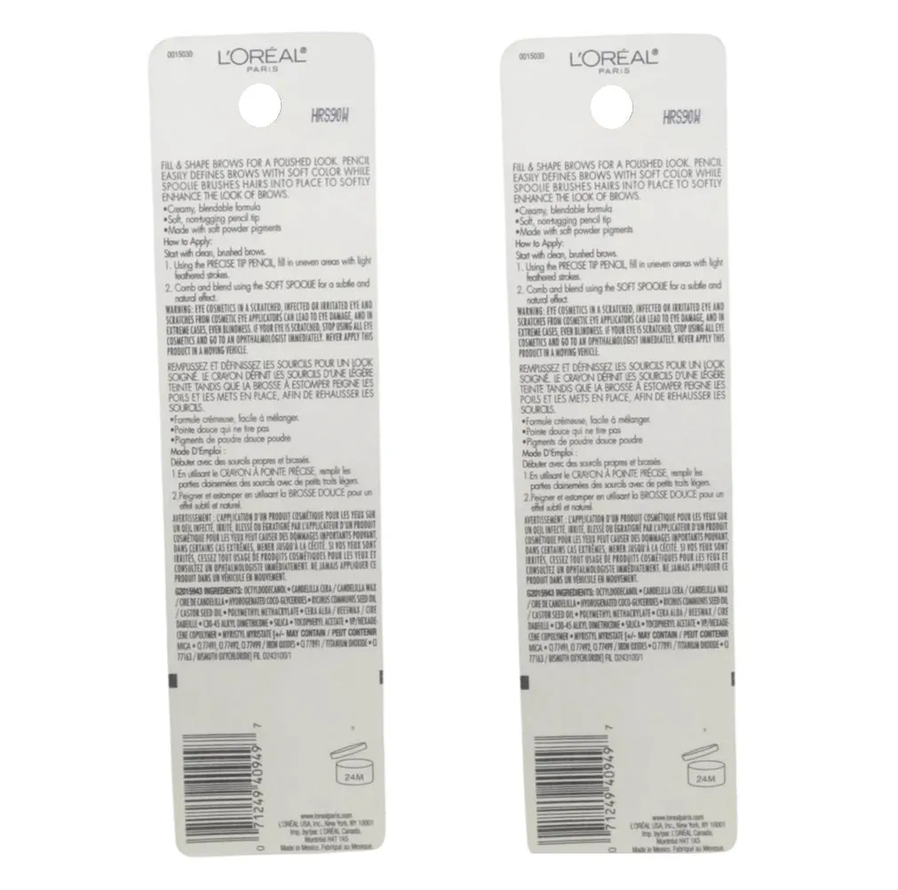 Pack of 2 L'Oreal Paris Age Perfect Magnifying Brow Pencil , Blonde 200