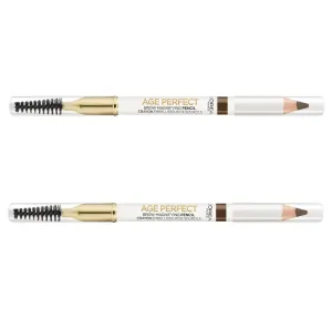 Pack of 2 L'Oreal Paris Age Perfect Magnifying Brow Pencil , Deep Brown 204