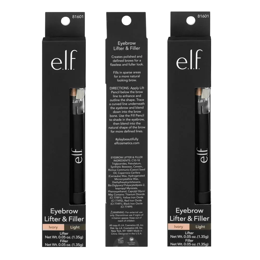 Pack of 3 e.l.f. Eyebrow Lifter & Filler, Ivory/Light 81601