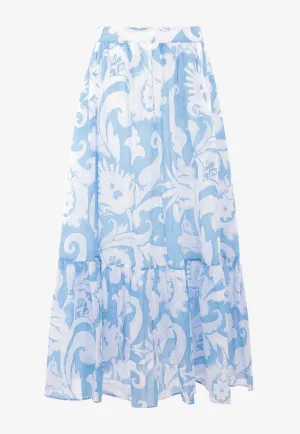 Paisley Print Maxi Skirt