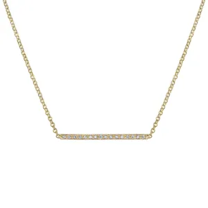 Pave Straight Bar Necklace