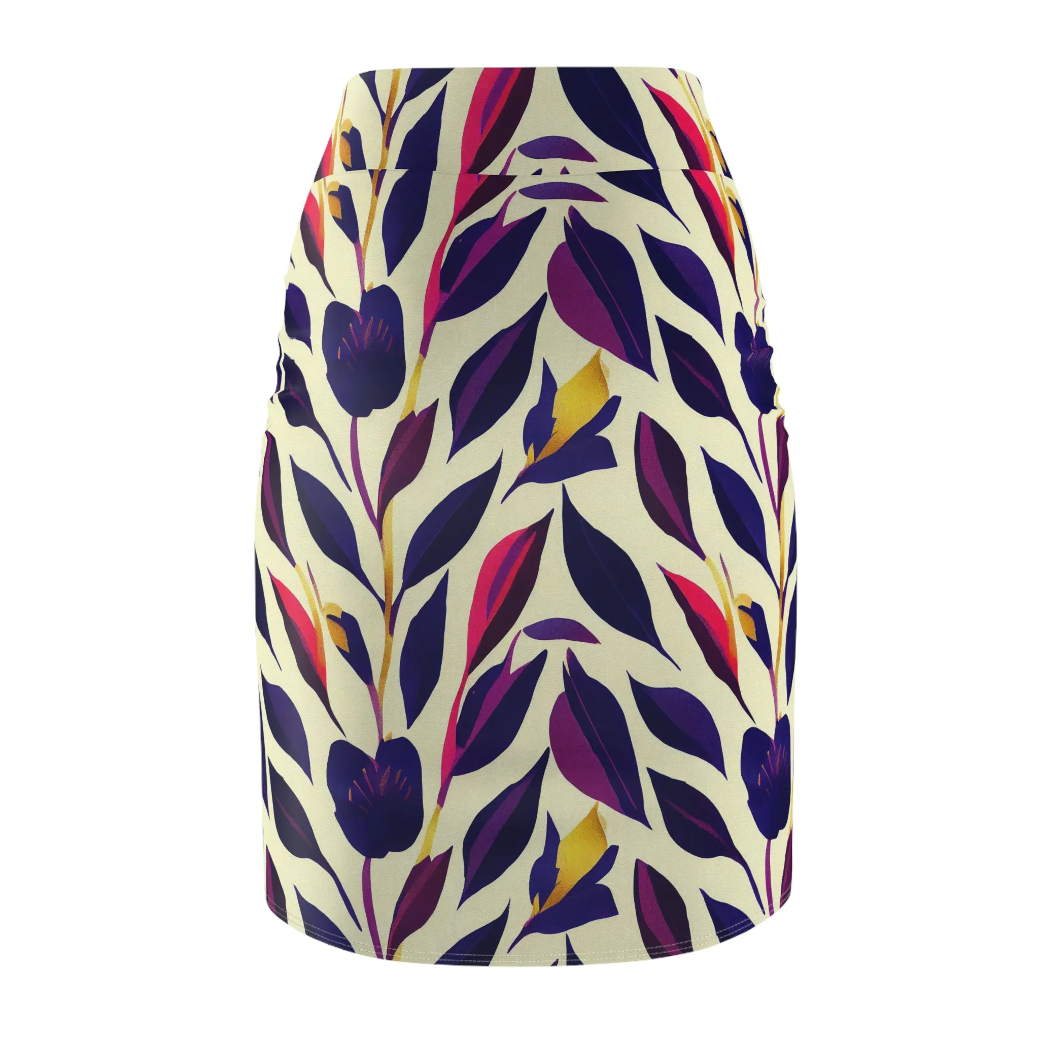 Pencil Skirt - Violet Flourish Damask