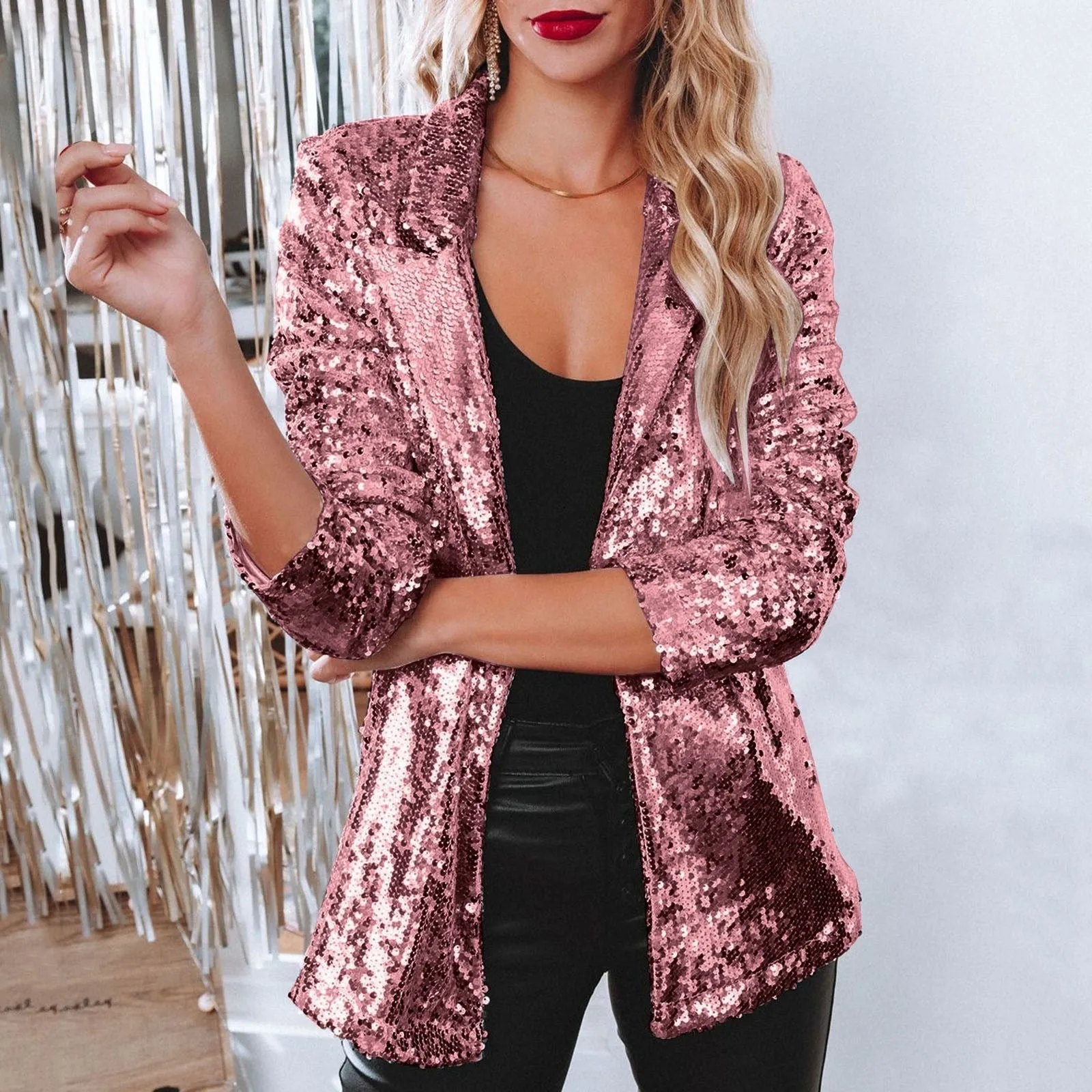 Pennie® | Elegant Blazer Suit With Sparkling Sequins