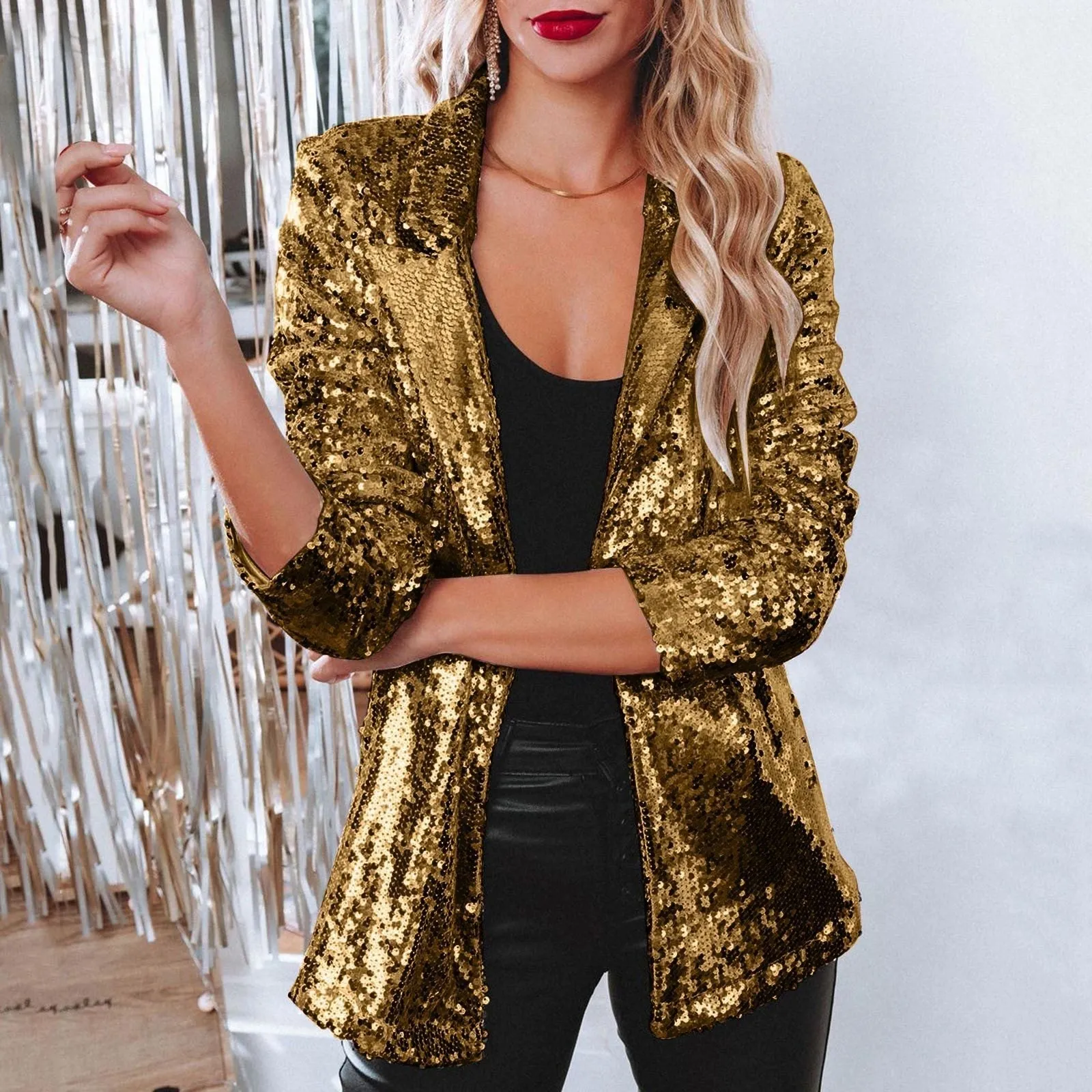 Pennie® | Elegant Blazer Suit With Sparkling Sequins