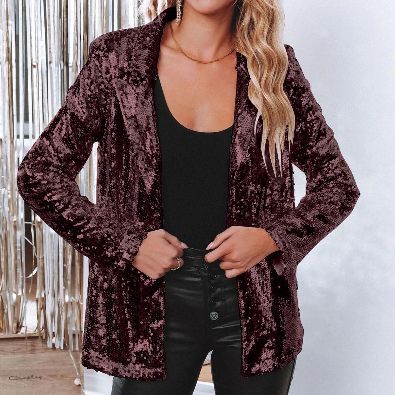 Pennie® | Elegant Blazer Suit With Sparkling Sequins