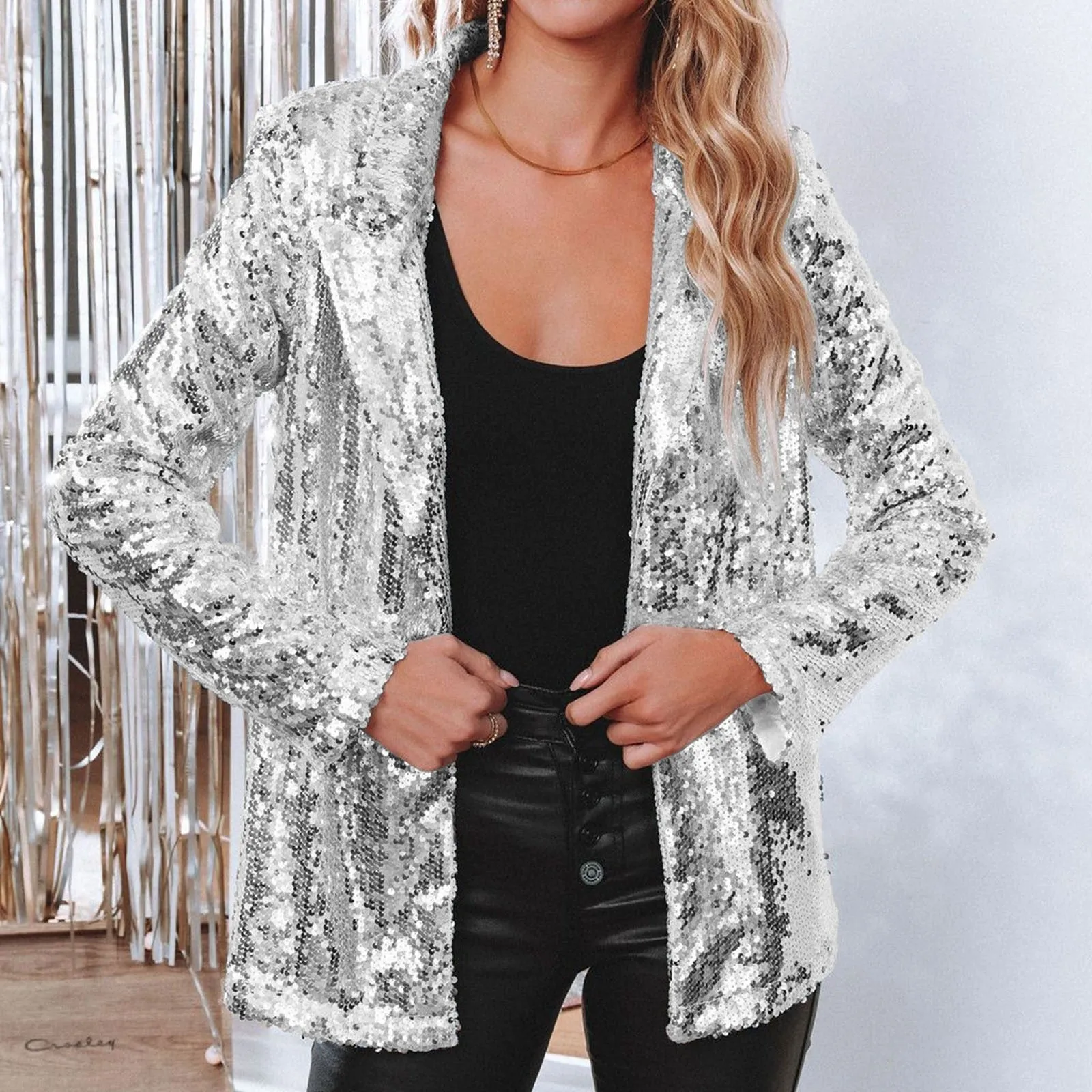 Pennie® | Elegant Blazer Suit With Sparkling Sequins