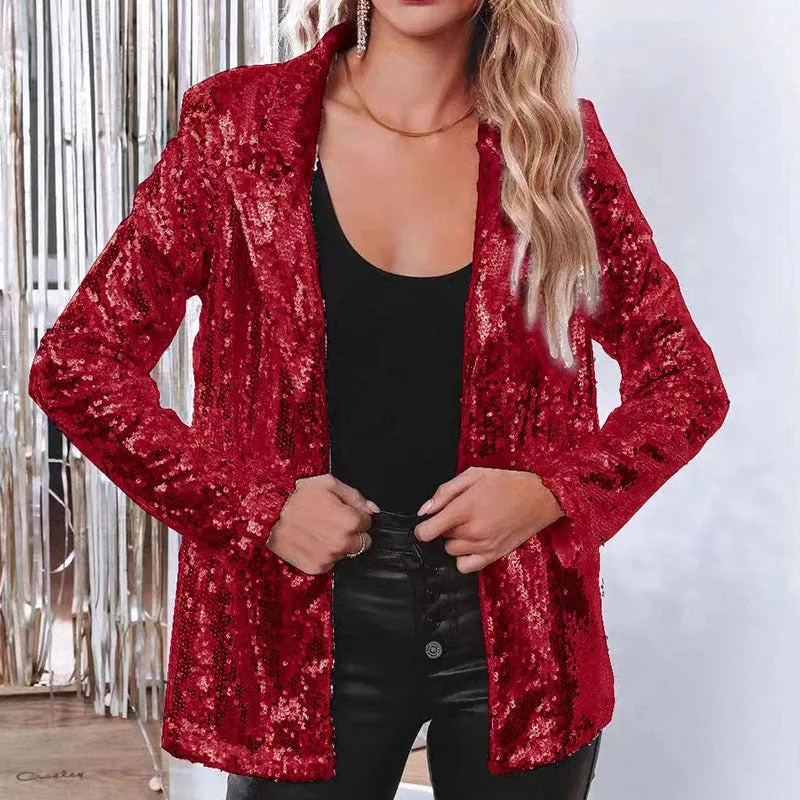 Pennie® | Elegant Blazer Suit With Sparkling Sequins
