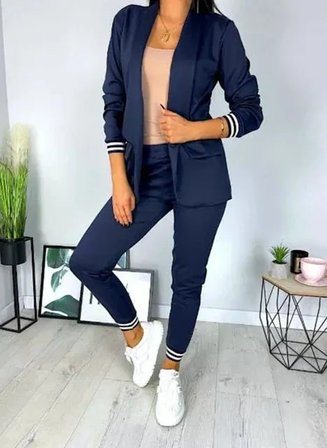 Penny® | Double-Breasted Blazer Pants Suit In Spring Trend