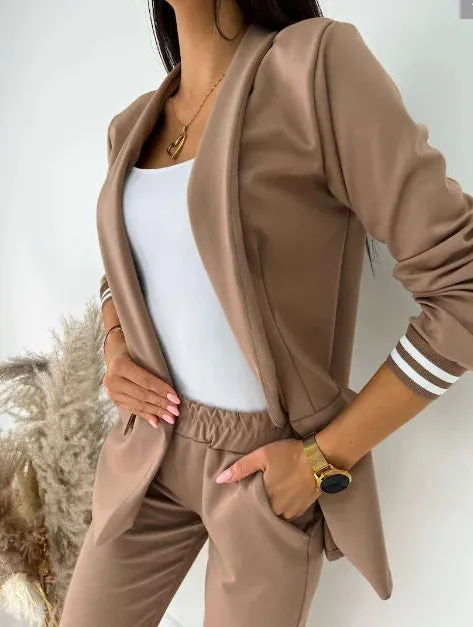 Penny® | Double-Breasted Blazer Pants Suit In Spring Trend