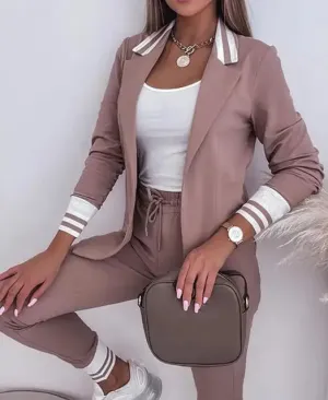 Penny® | Double-Breasted Blazer Pants Suit In Spring Trend