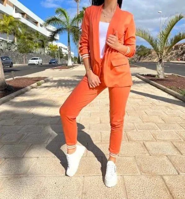 Penny® | Double-Breasted Blazer Pants Suit In Spring Trend