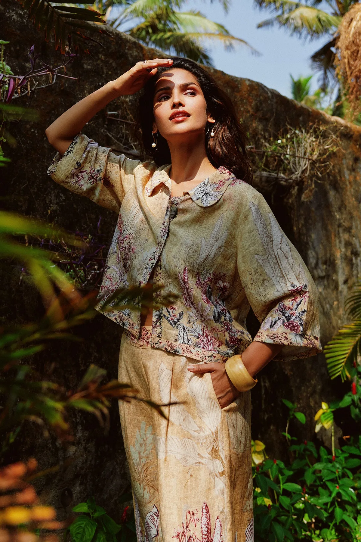Petra gold blouse and fioria pants