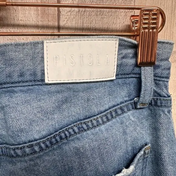 PISTOLA Bobbie mid rise loose straight leg with crossover