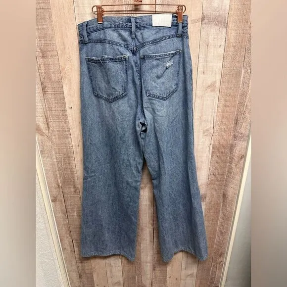 PISTOLA Bobbie mid rise loose straight leg with crossover