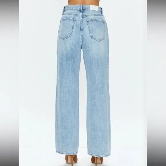 PISTOLA Bobbie mid rise loose straight leg with crossover