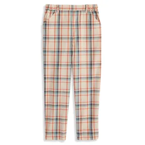 Plaid Faux Zip Pant -- Baker Plaid