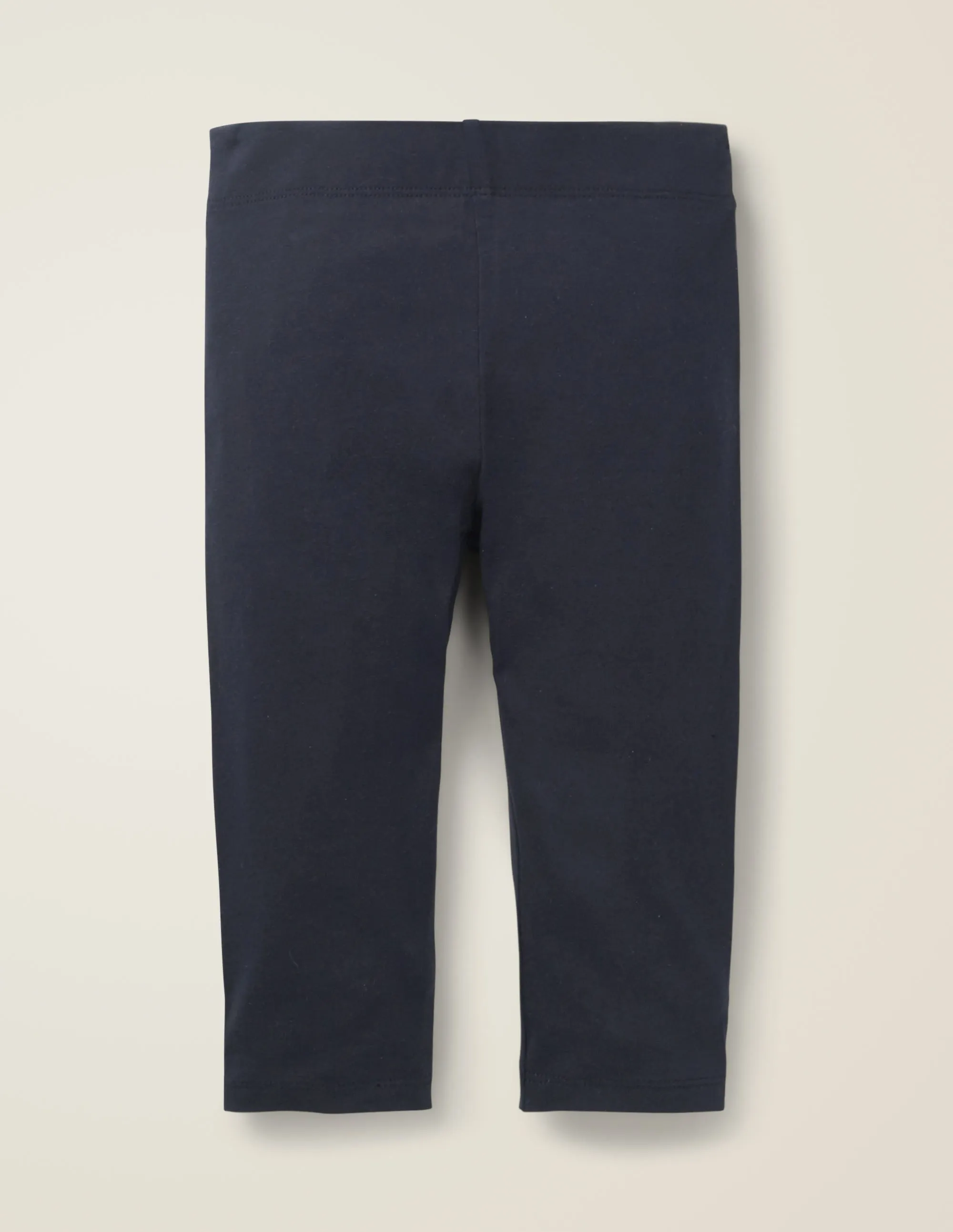 Plain Cropped Leggings-College Navy