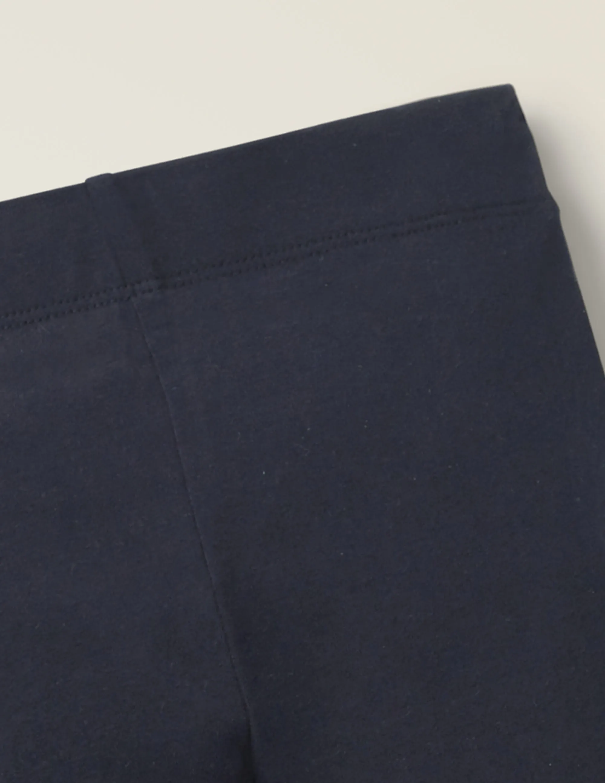 Plain Cropped Leggings-College Navy