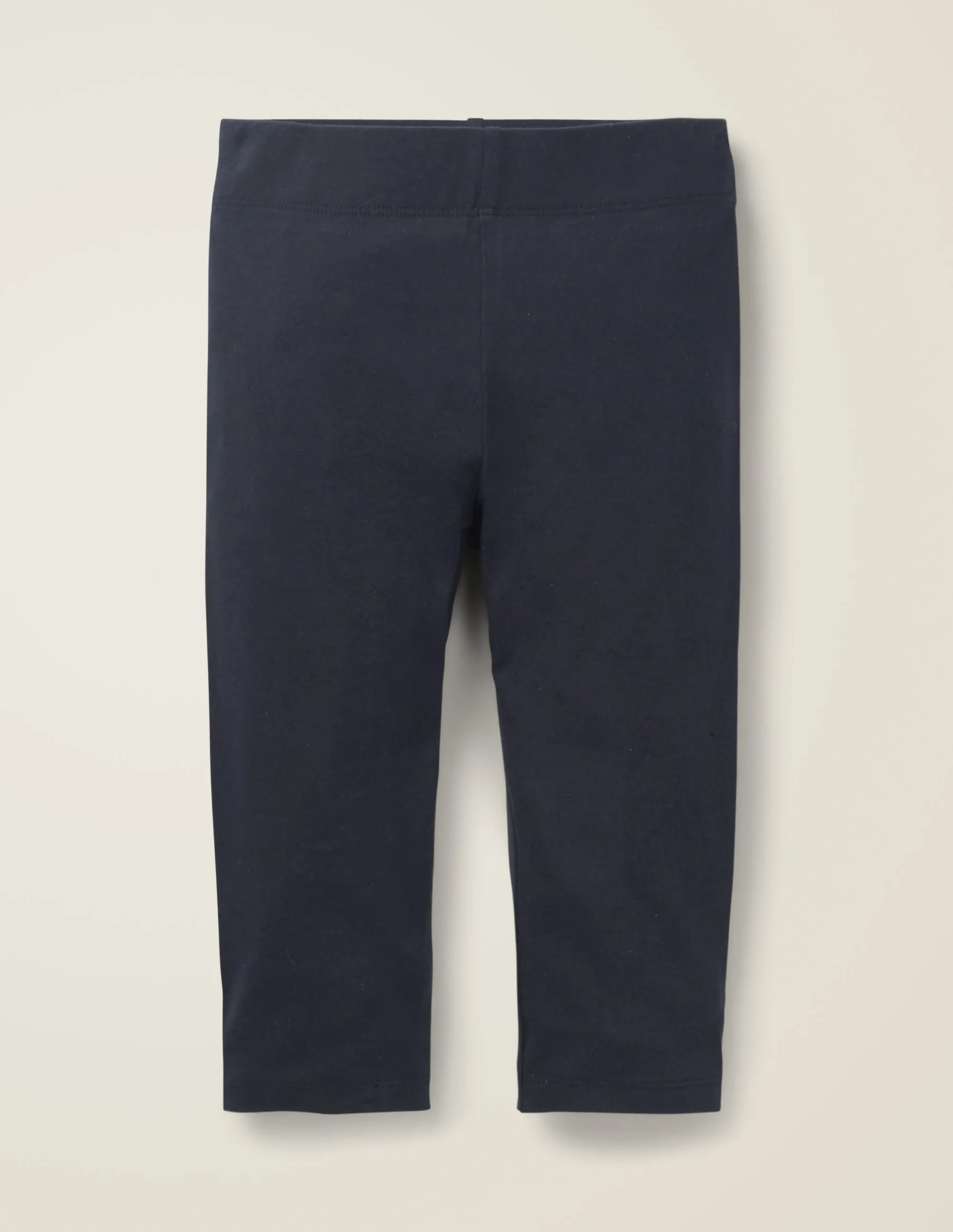 Plain Cropped Leggings-College Navy