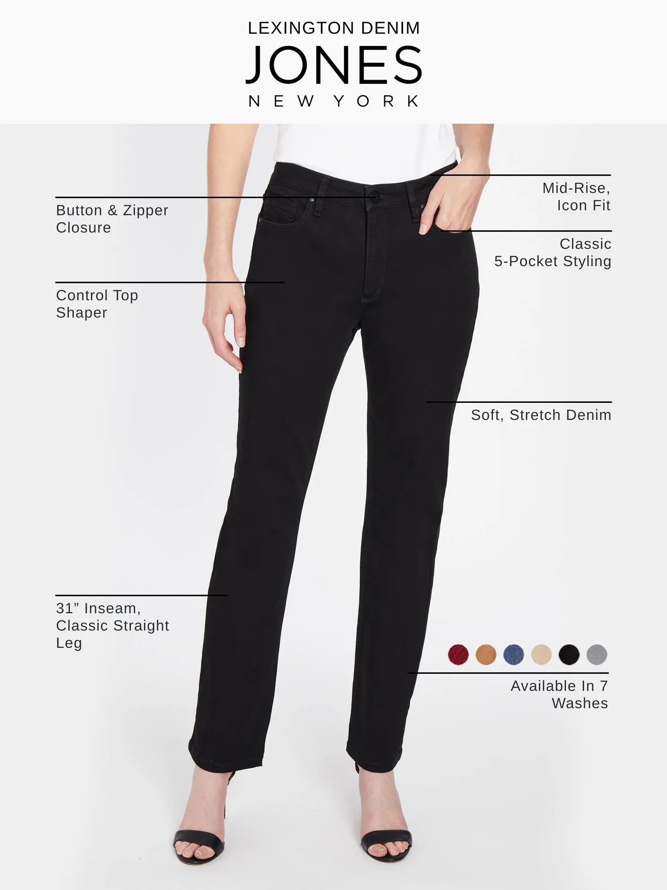 Plus Lexington Straight Leg Jeans, Soft White