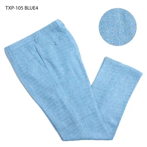 Prestige Light Blue Textured Dress Pants