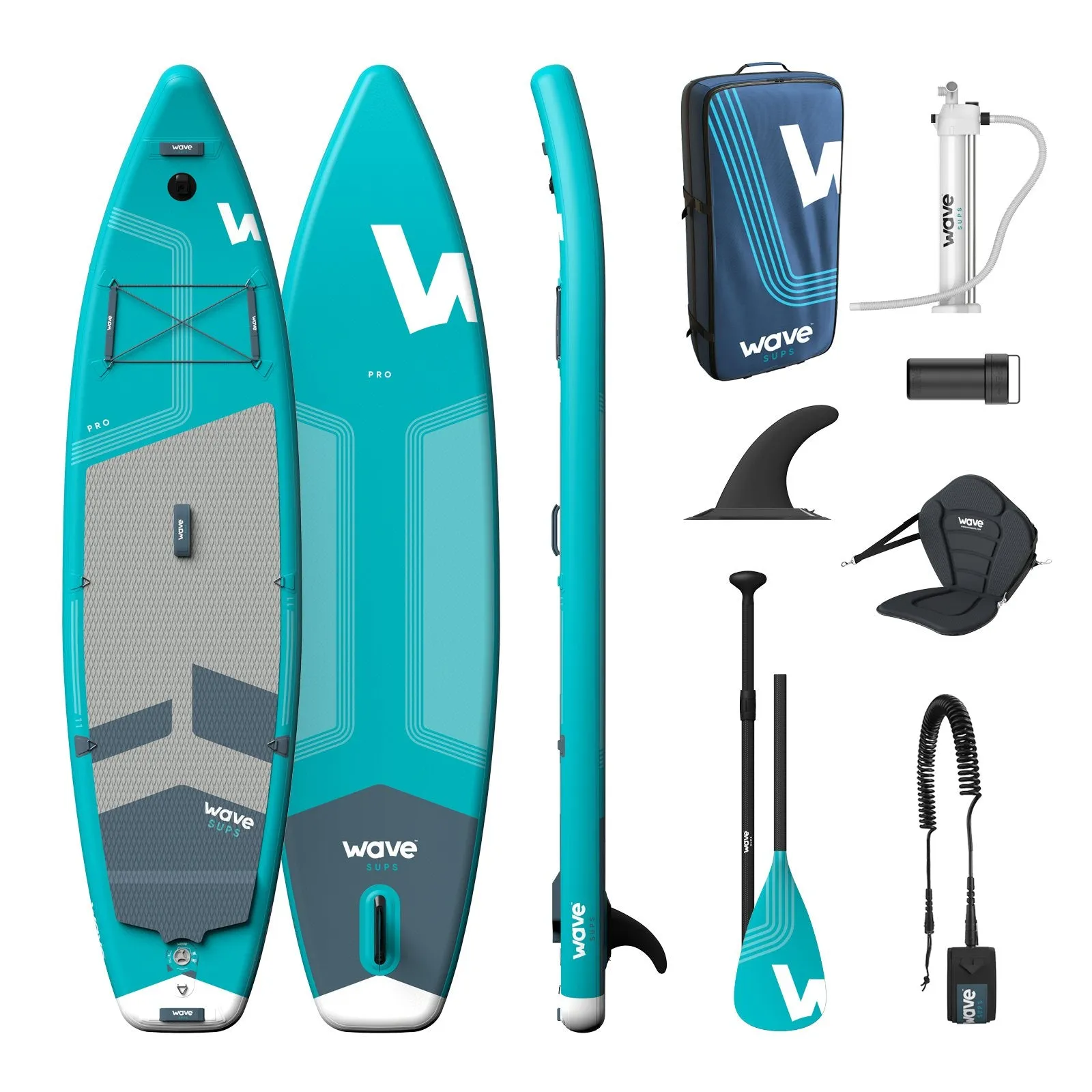 Pro SUP | Inflatable Stand-Up Paddle Board | 10/11ft | Aqua