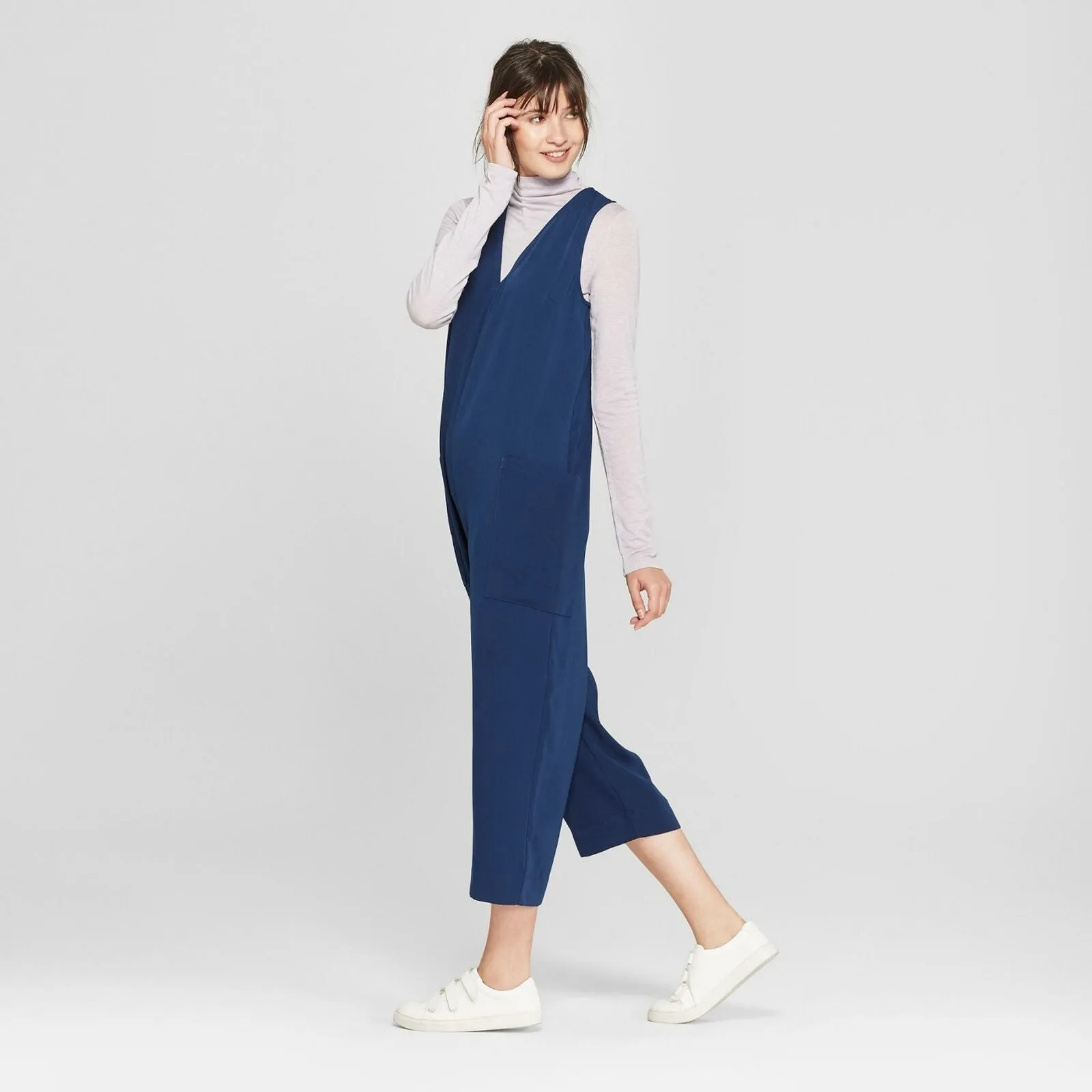 Prologue Women's Wide Leg Sleeveless V-Neck Jumpsuit