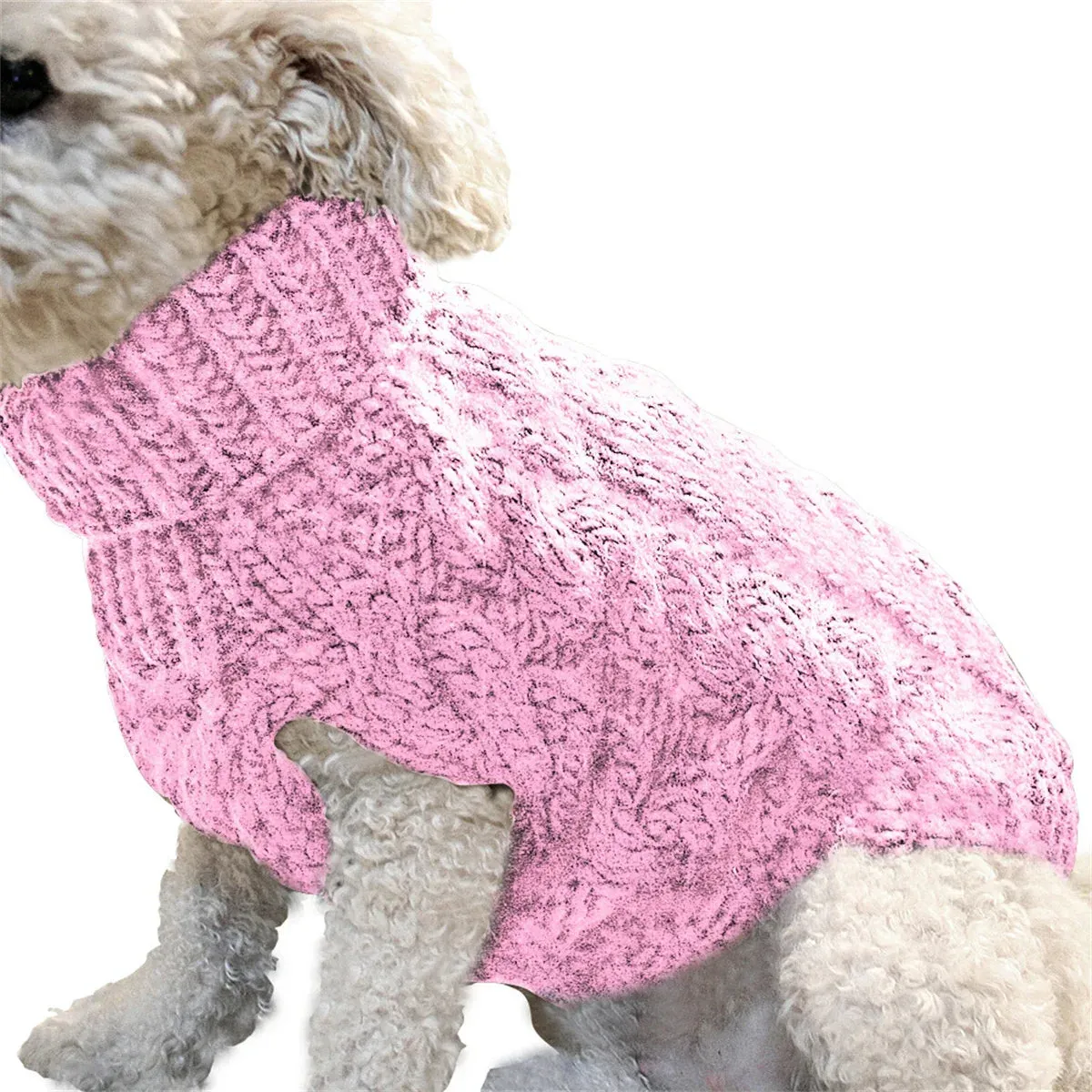 Puppy Dog Sweaters for Small Medium Dogs Cats Clothes Winter Warm Pet Turtleneck Chihuahua Vest Soft Yorkie Coat Teddy Jacket