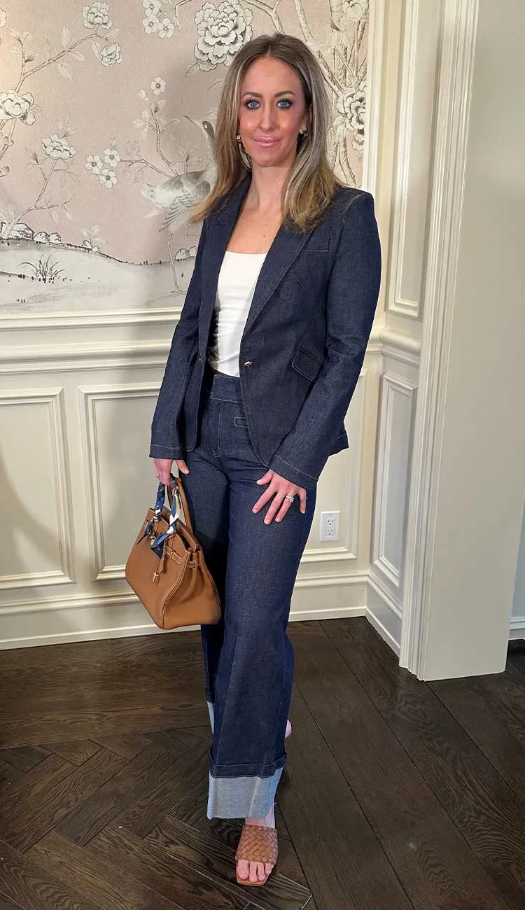 Raquel Sheen Denim Pants