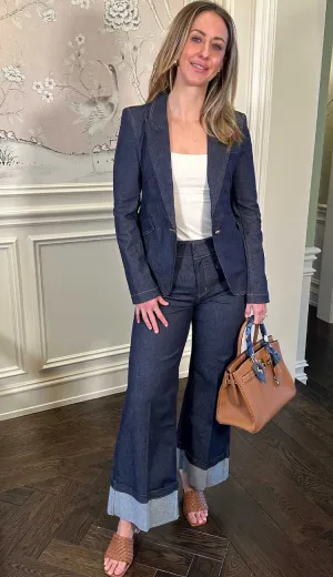 Raquel Sheen Denim Pants