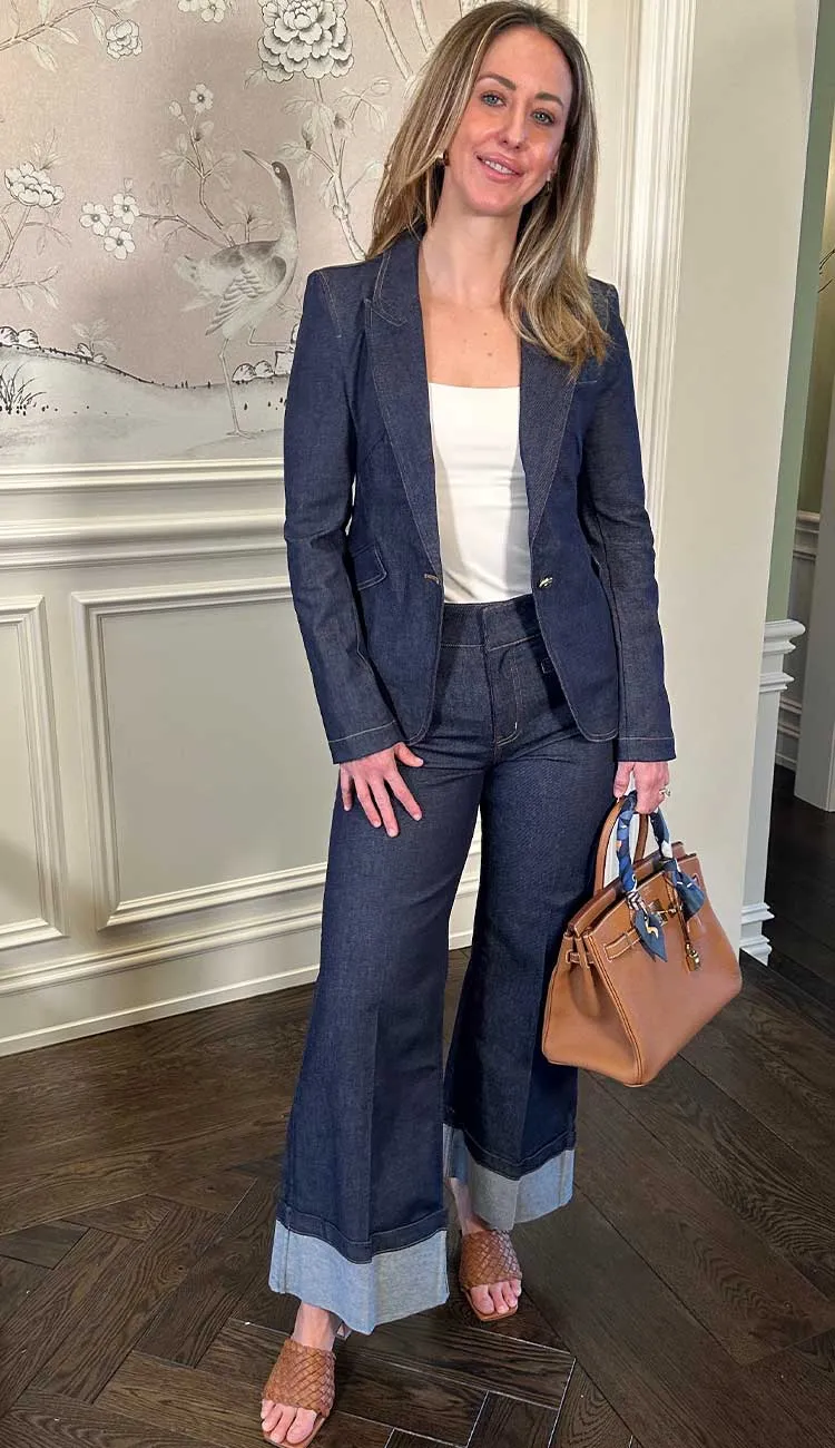Raquel Sheen Denim Pants