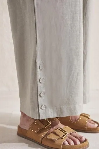 Raw Hem Pull On Ankle Pant