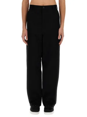 Relaxed Fit Cotton Pants With Straight Leg Design