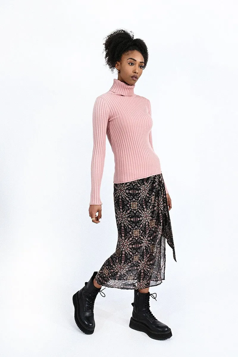 RIBBED SWEATER, TURTLENECK