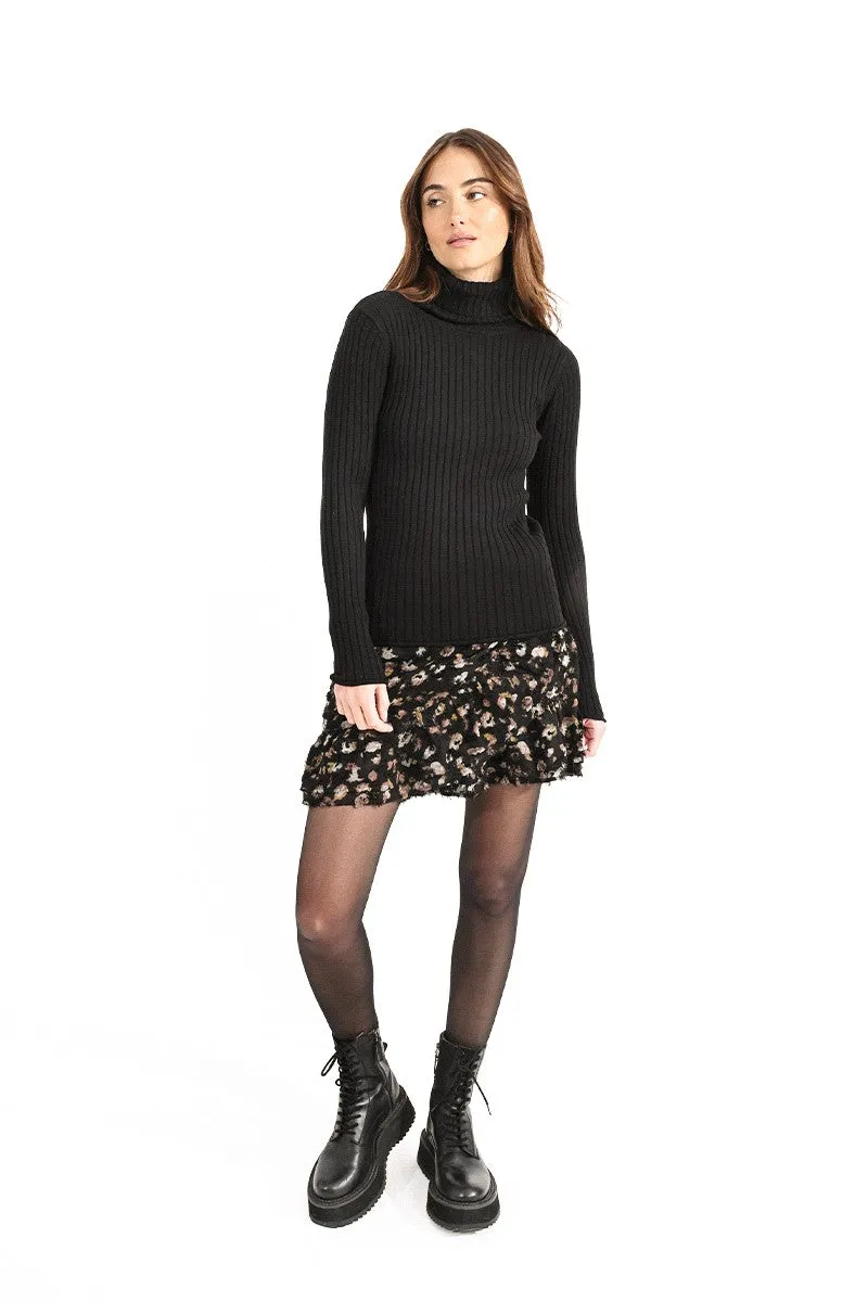 RIBBED SWEATER, TURTLENECK
