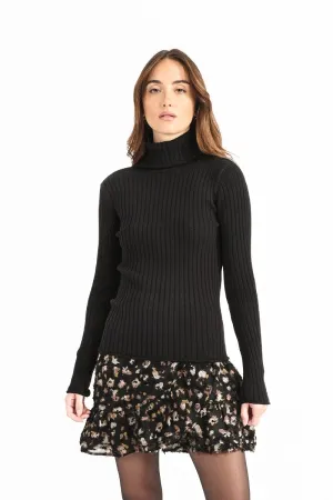 RIBBED SWEATER, TURTLENECK