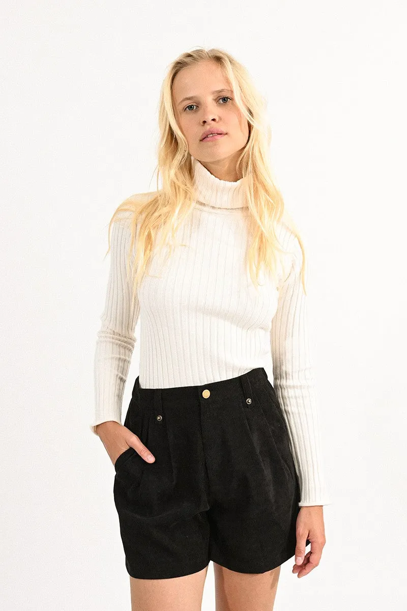 RIBBED SWEATER, TURTLENECK