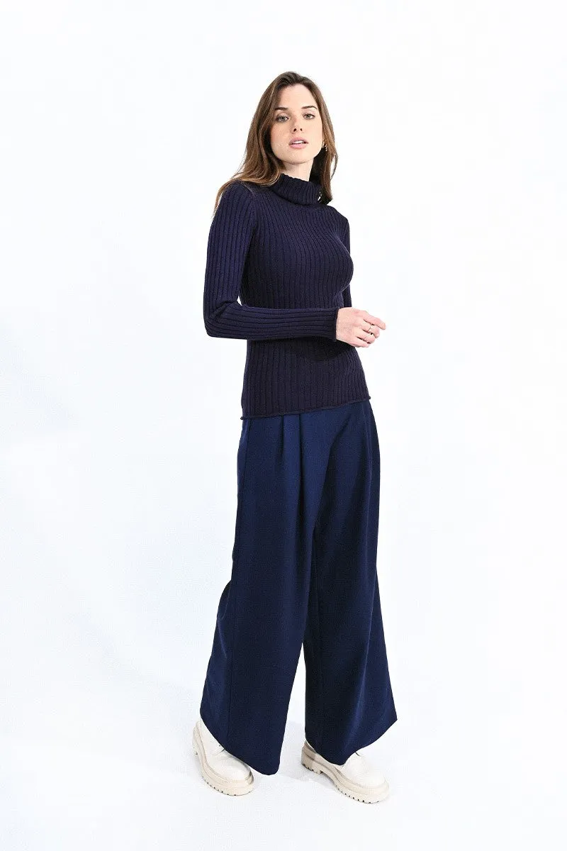 RIBBED SWEATER, TURTLENECK