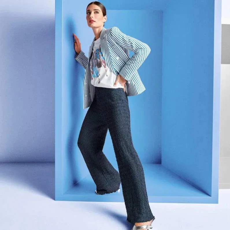 Rich & Royal Crinkled Straight Leg Pant