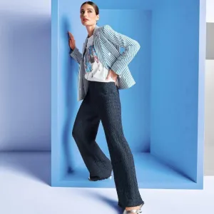Rich & Royal Crinkled Straight Leg Pant