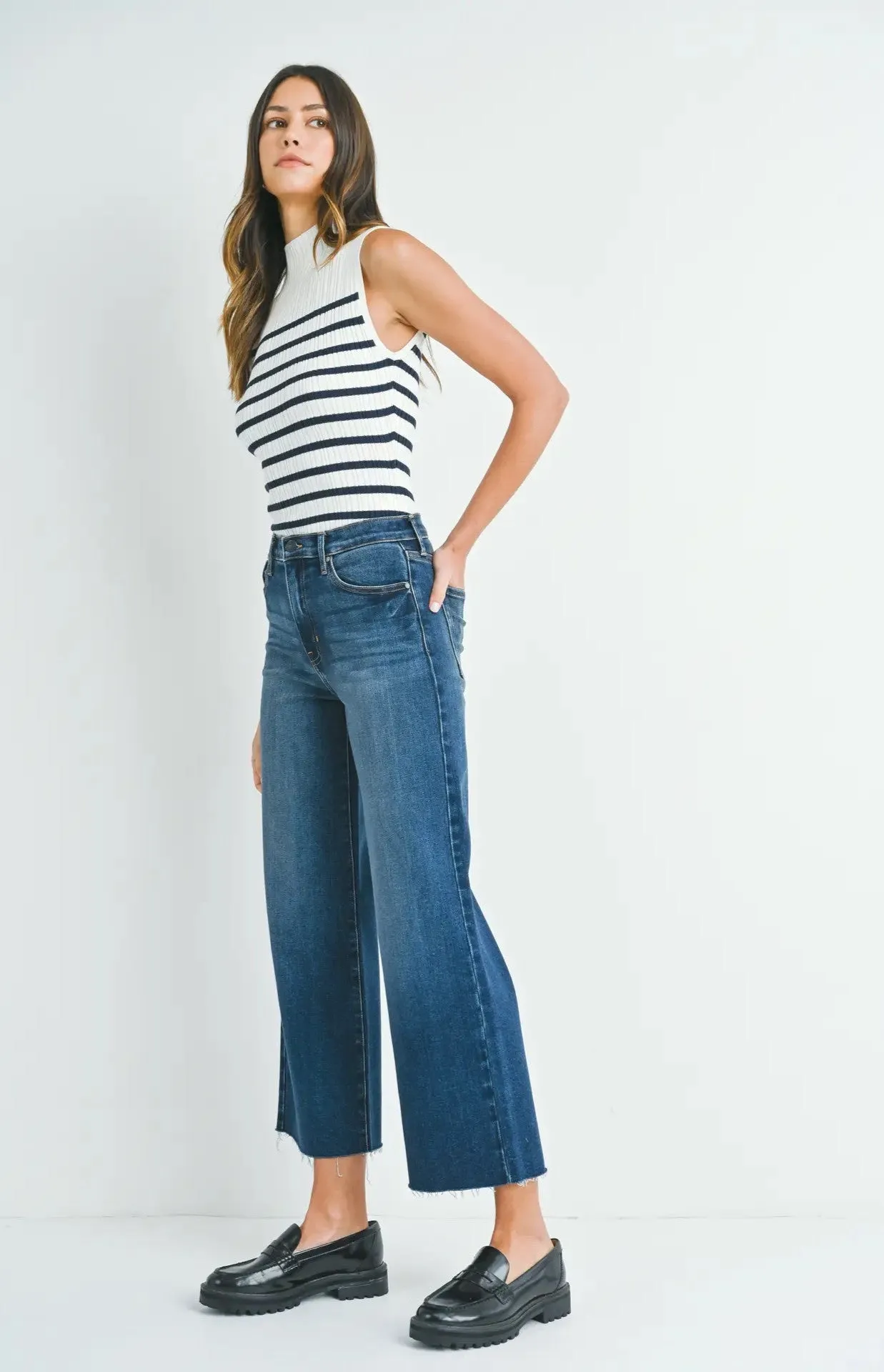 Scissor Cut Wide Leg