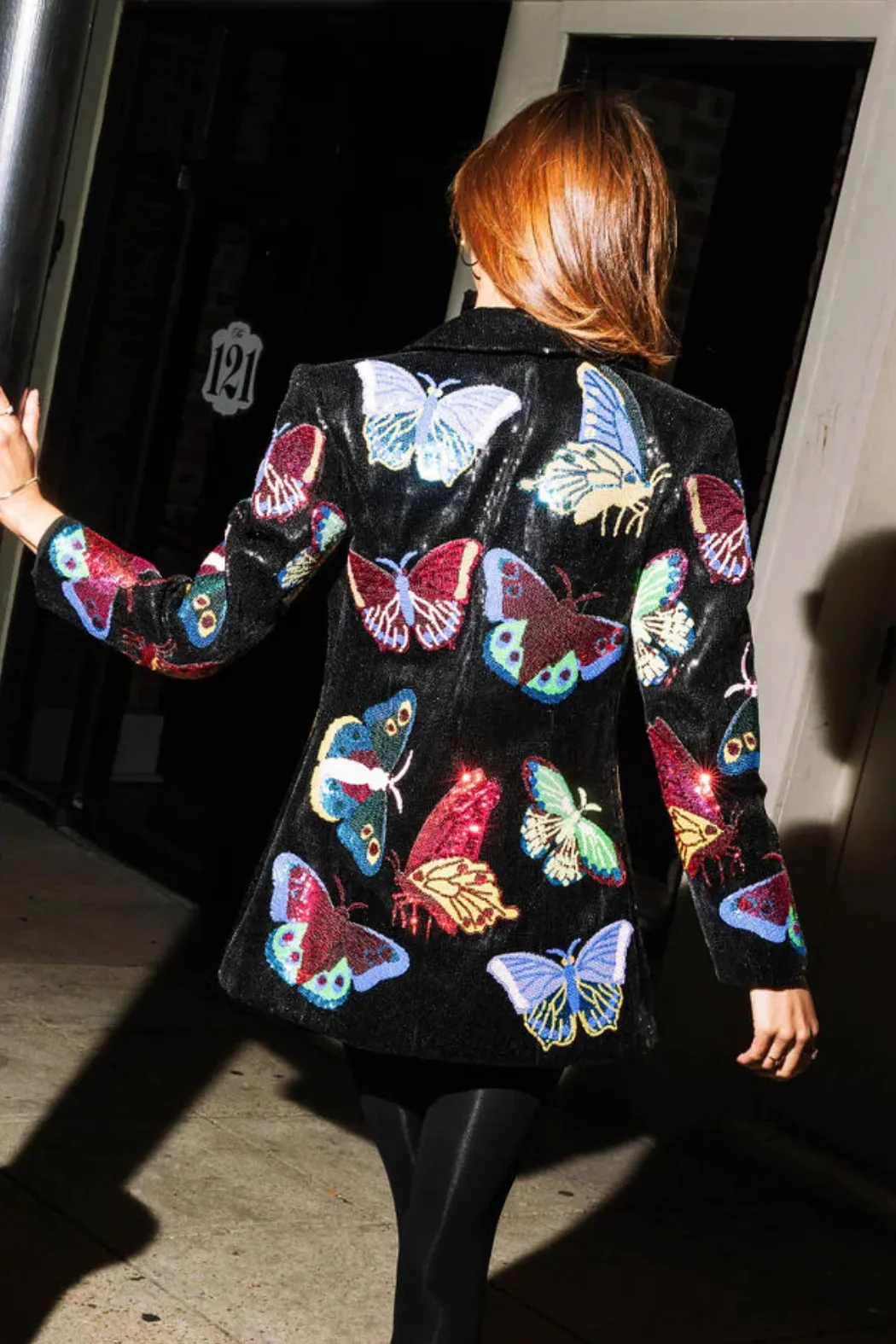 Sequin Butterfly Blazer