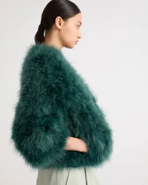 Short feather jacket