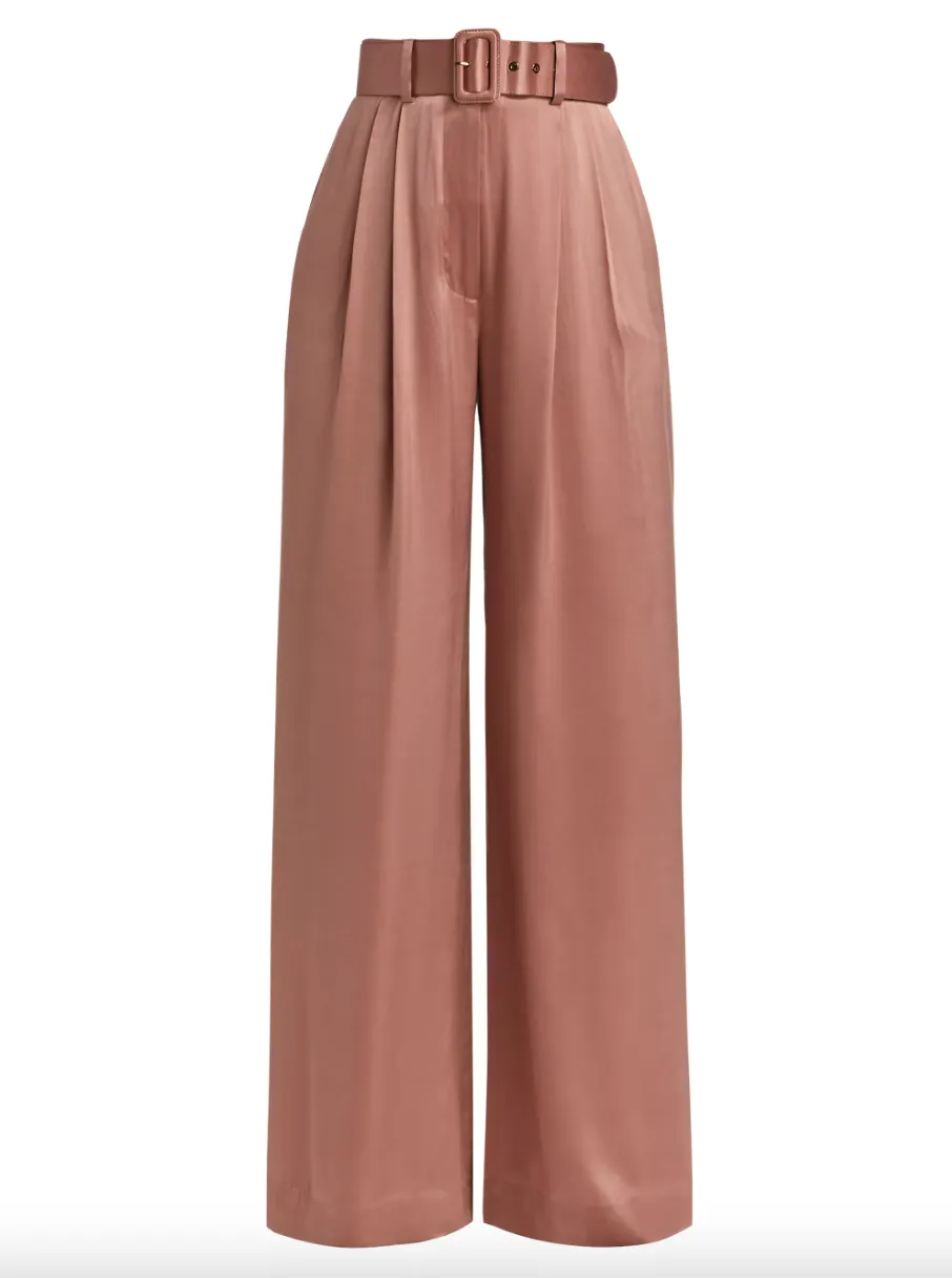 Silk Pintuck Pant Blush