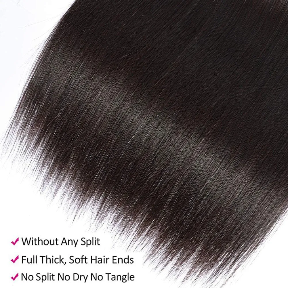 Silky Straight 3 Bundles 100% Brazilian Virgin Human Hair