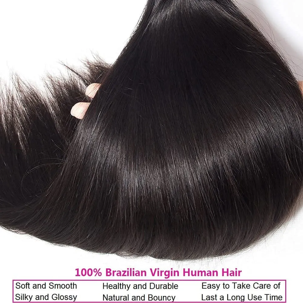 Silky Straight 3 Bundles 100% Brazilian Virgin Human Hair