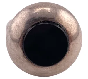 size 4 sterling silver synthetic onyx ring